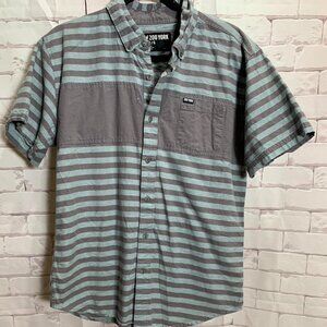 Zoo York Excellent Condition Short Sleeve Button Up Striped Shirt